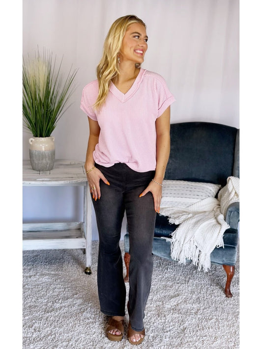 Carnation Comfort Solid Urban Ribbed Top
