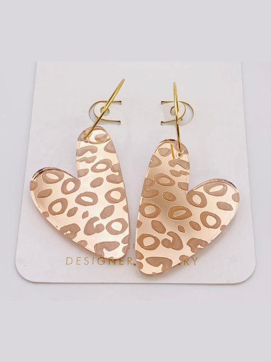 Sweet Heart Rose Gold Earrings