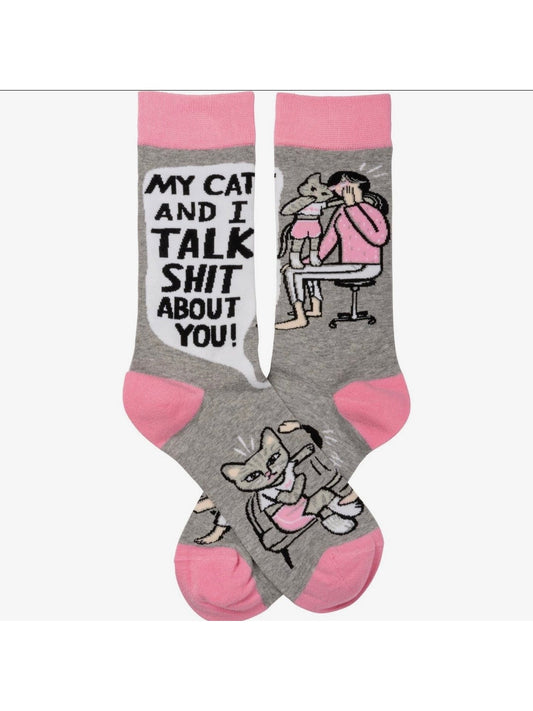My Cat and I Talk About You Socks