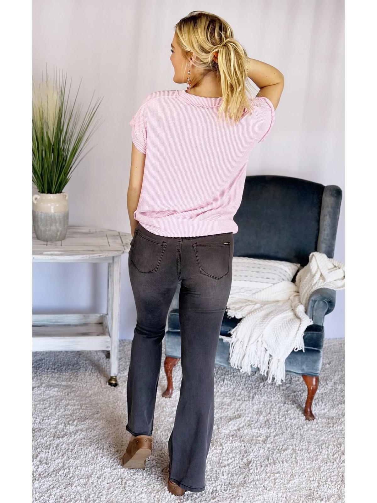Carnation Comfort Solid Urban Ribbed Top