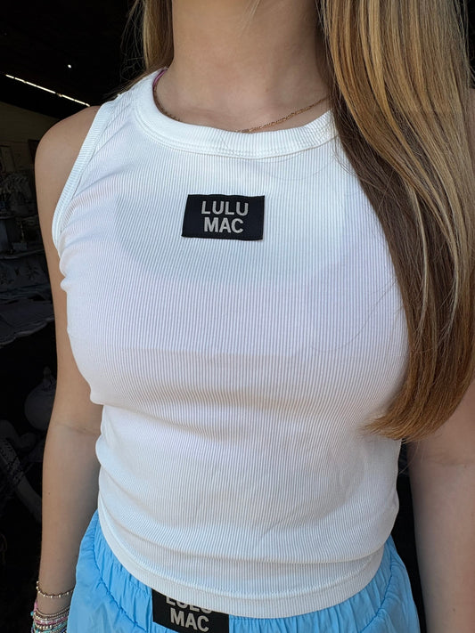 White DD Lulu Mac Tank