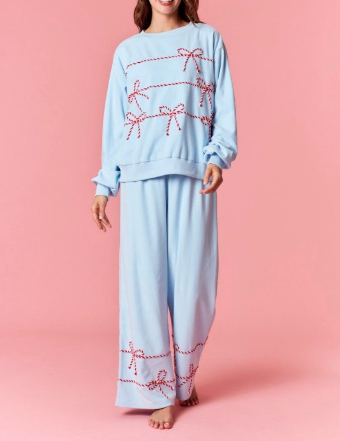 Twist Bow Cord Sweatshirt