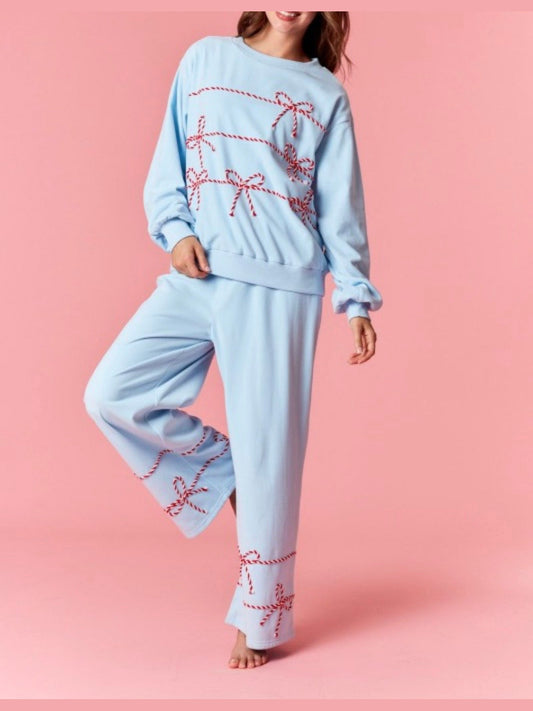 Twist Bow Cord Sweatshirt