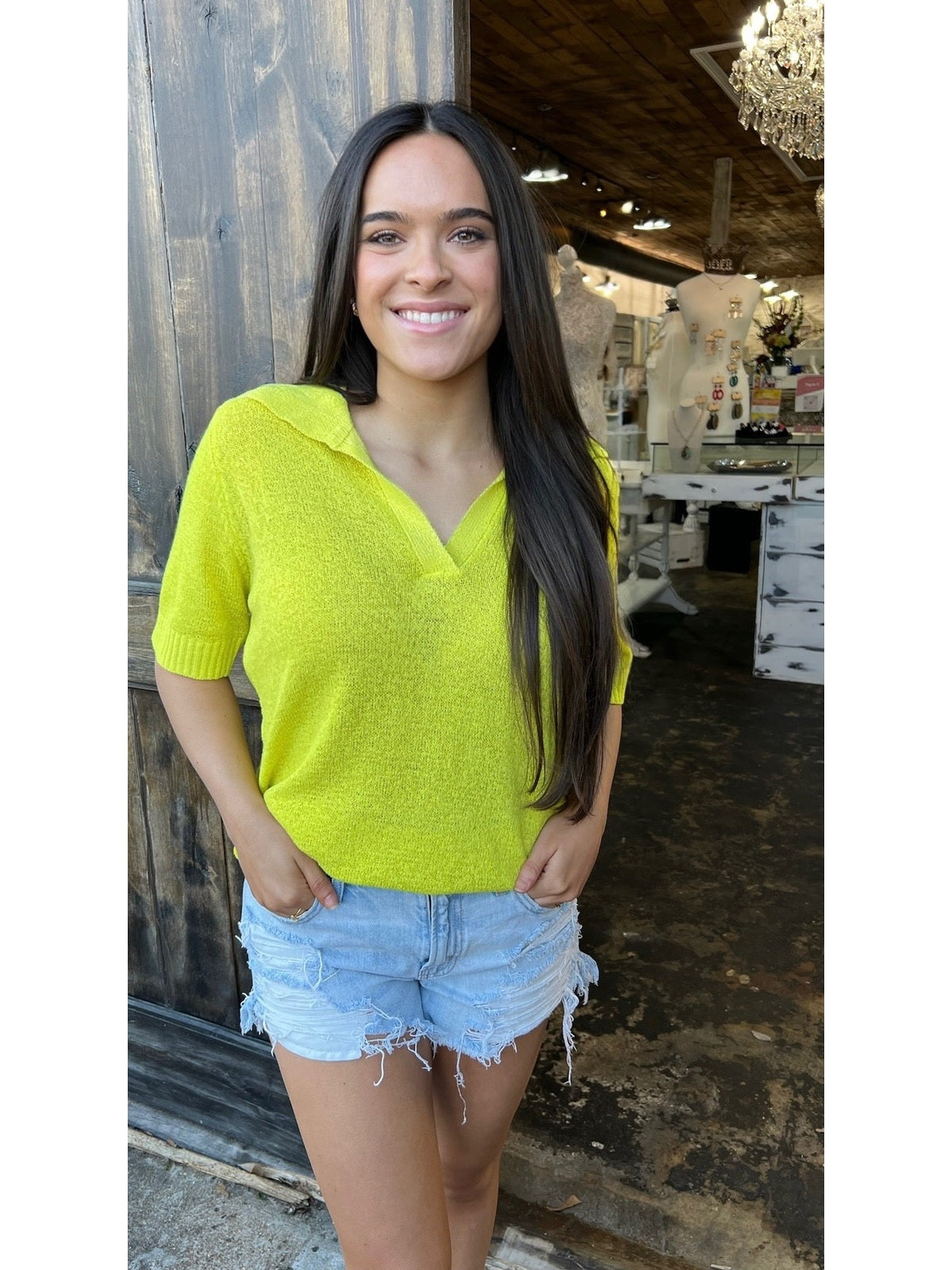 Lime-A-Rita Knit Top