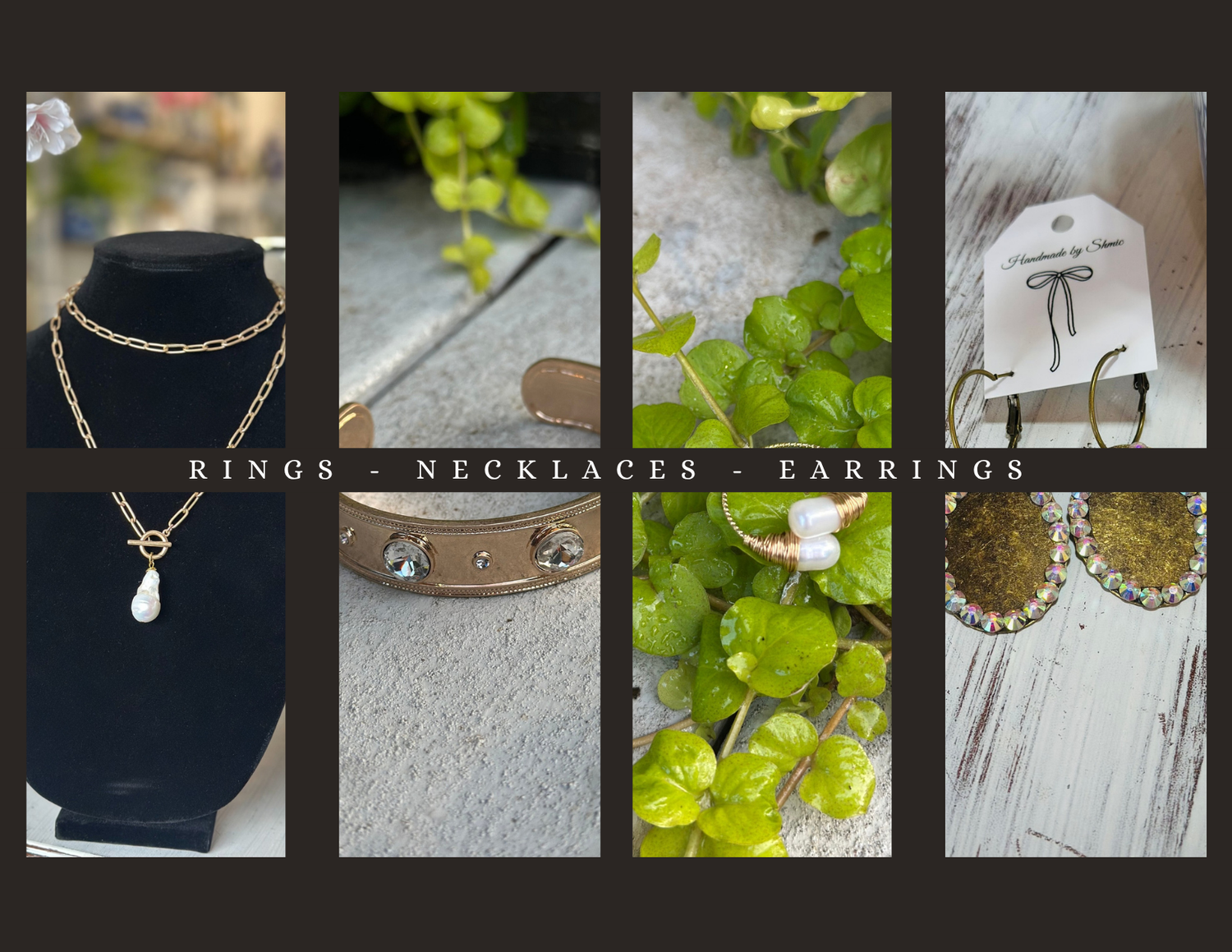 ￼ Gold beaded statement bracelet