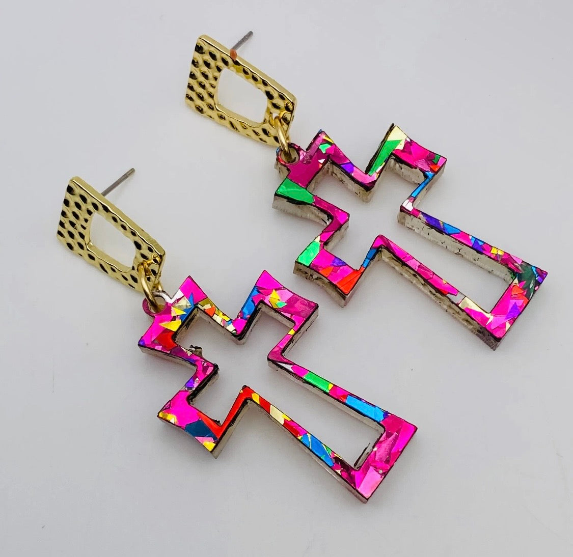 Crucifix Paparazzi Cross
Acrylic Earrings