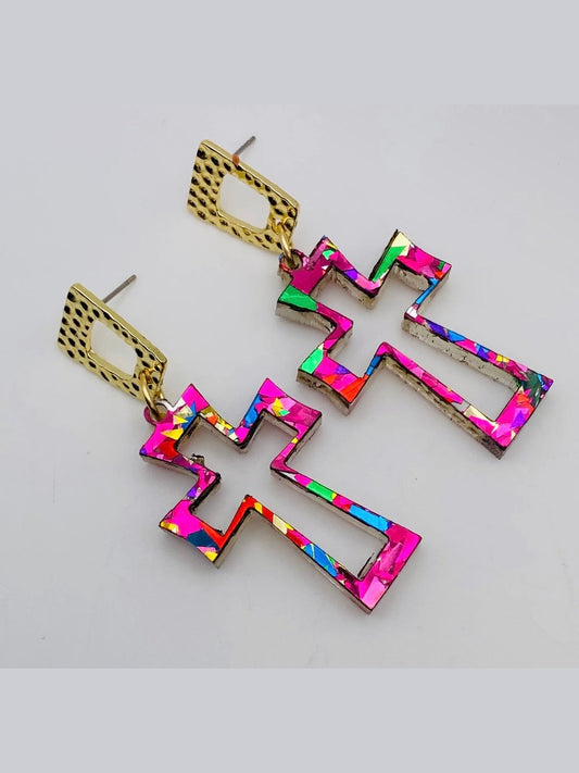 Crucifix Paparazzi Cross Acrylic Earrings