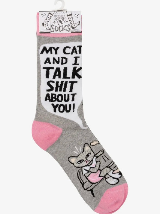 My Cat and I Talk About You Socks