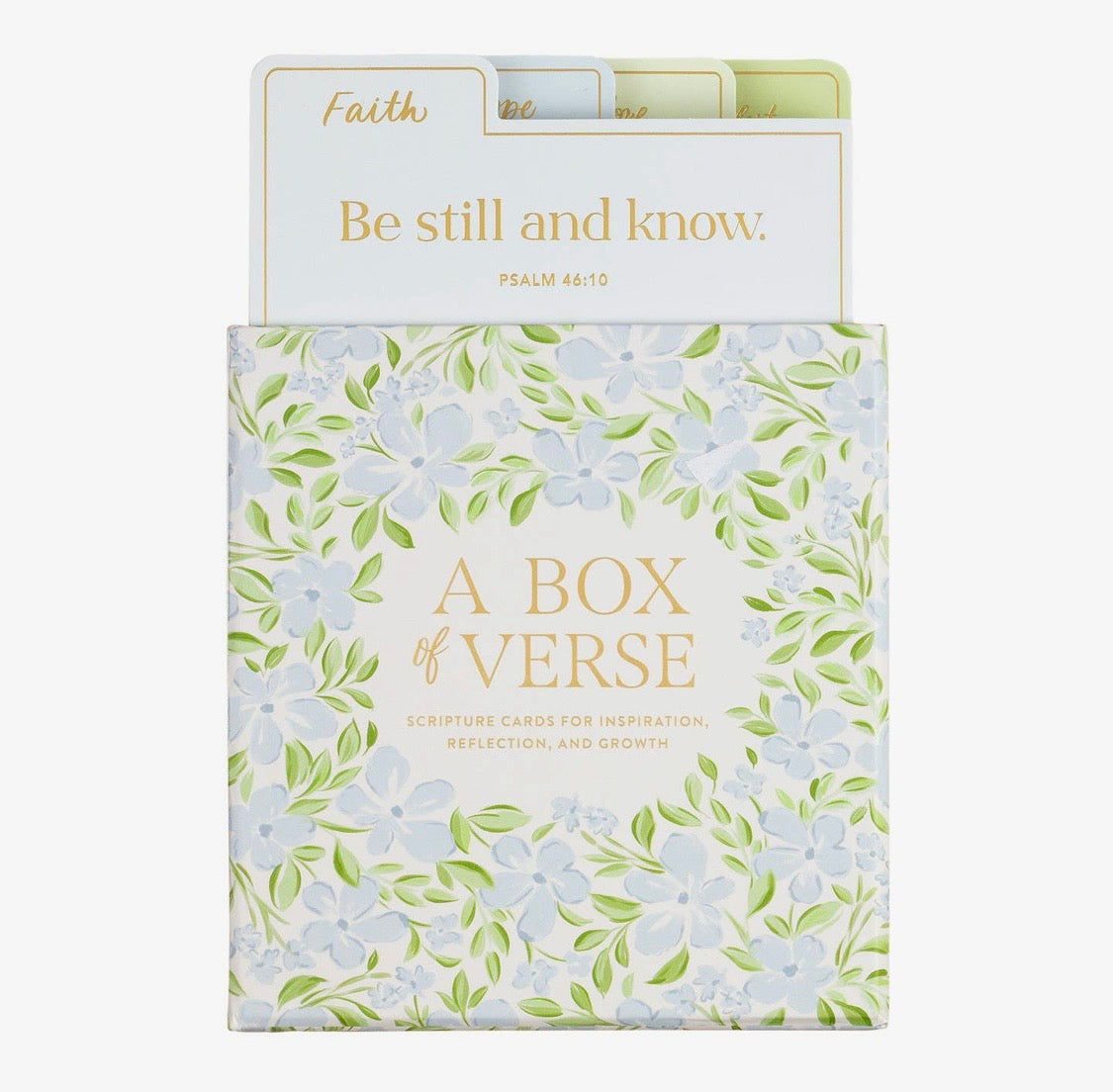 The Blue & Green Floral Box of Verses Card Set