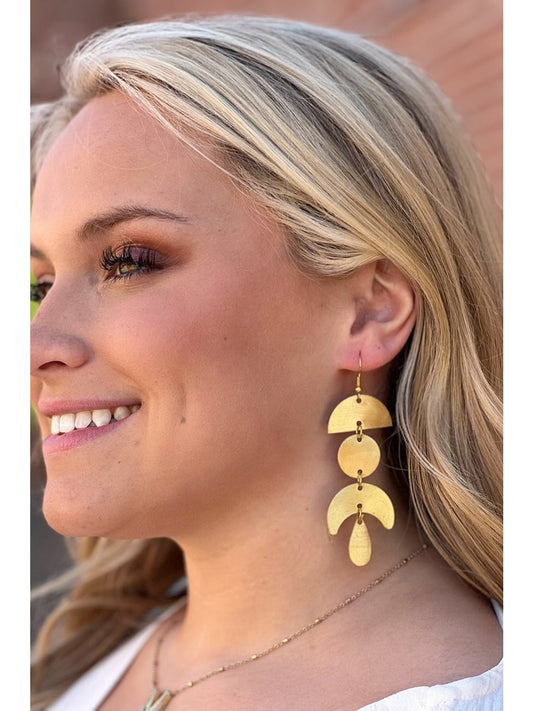 Dripping Gold Earrings By Renee Summer