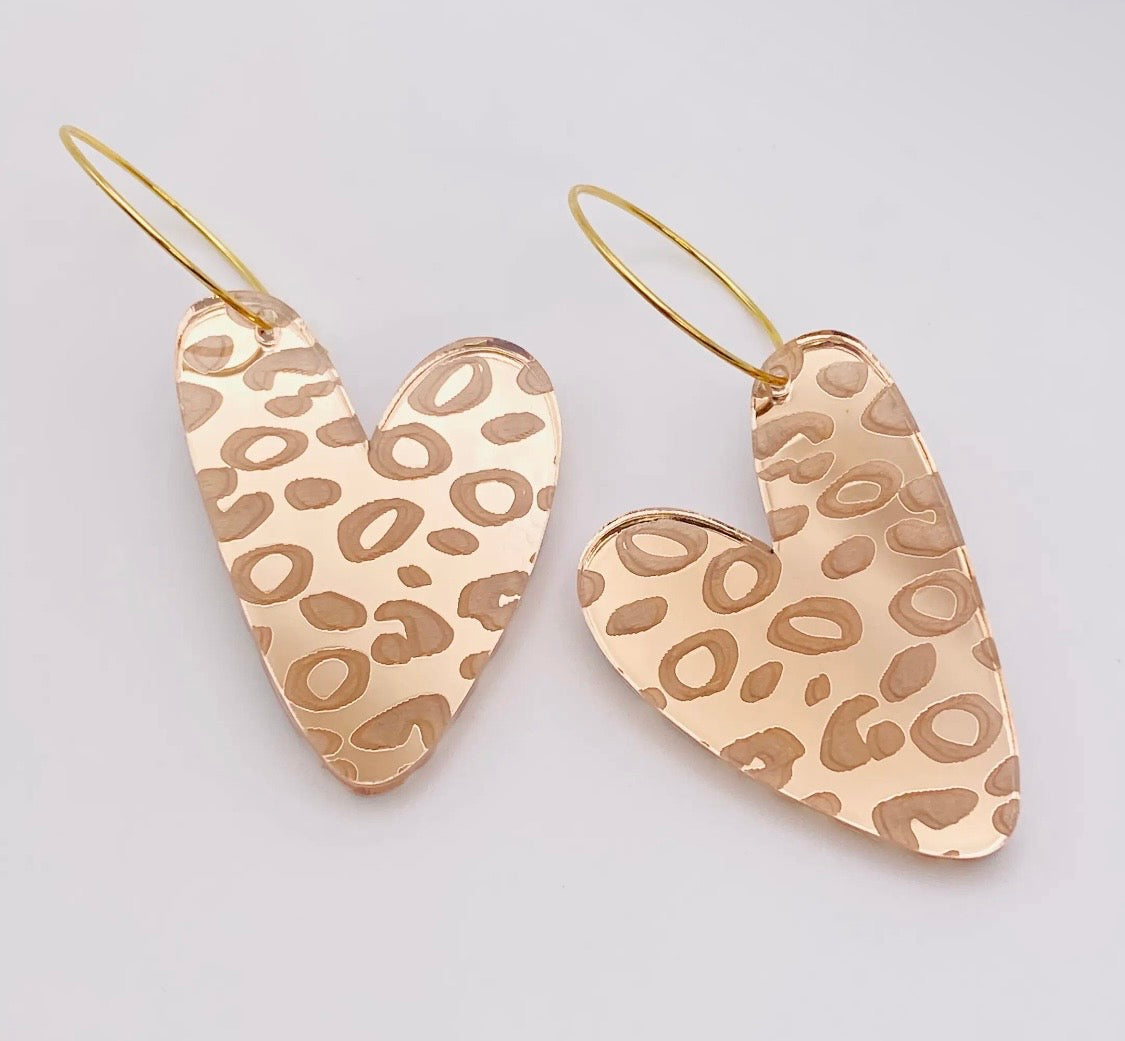 Sweet Heart Rose Gold Earrings