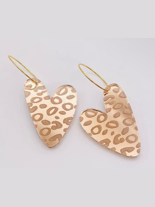 Sweet Heart Rose Gold Earrings