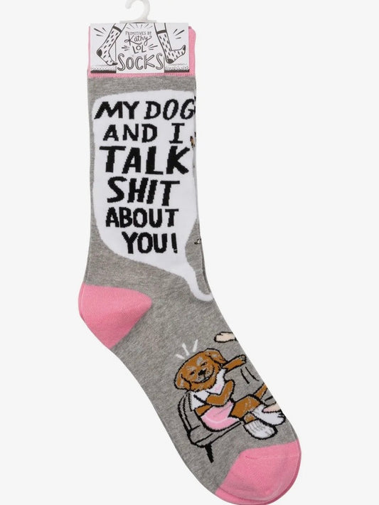 My Dog and I Talk About You Socks