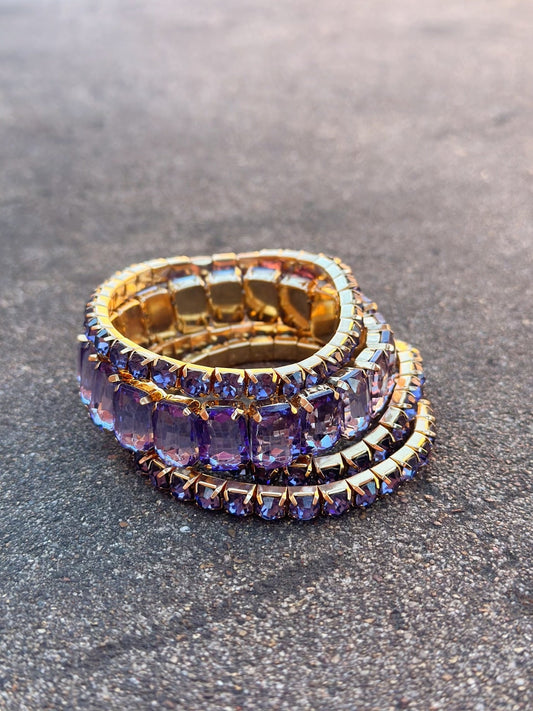 Purple Rain Bracelet Stack By Pink P.