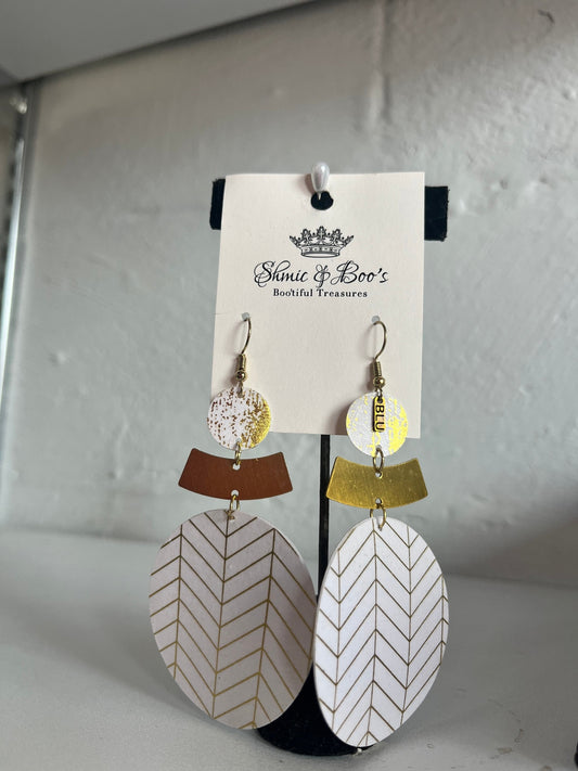 Gold Pattern Earrings ~ Sale