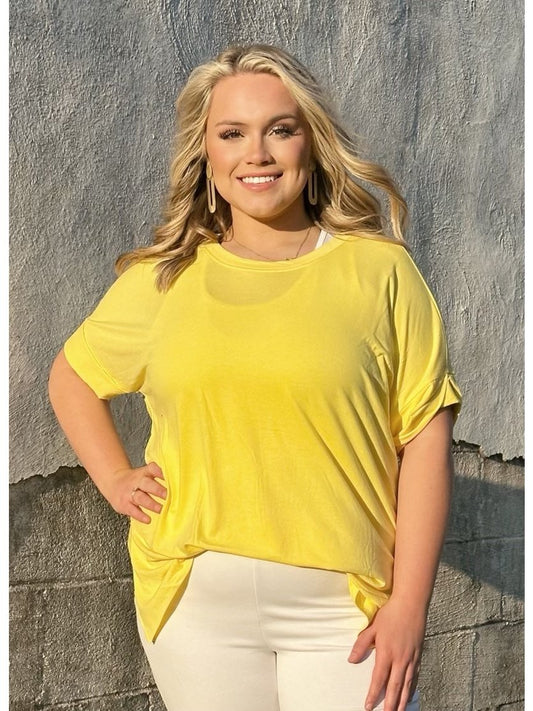 Ray Of Sunshine High-Low Hem Top