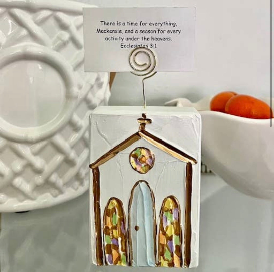 Church Verse/ Picture Holder Block