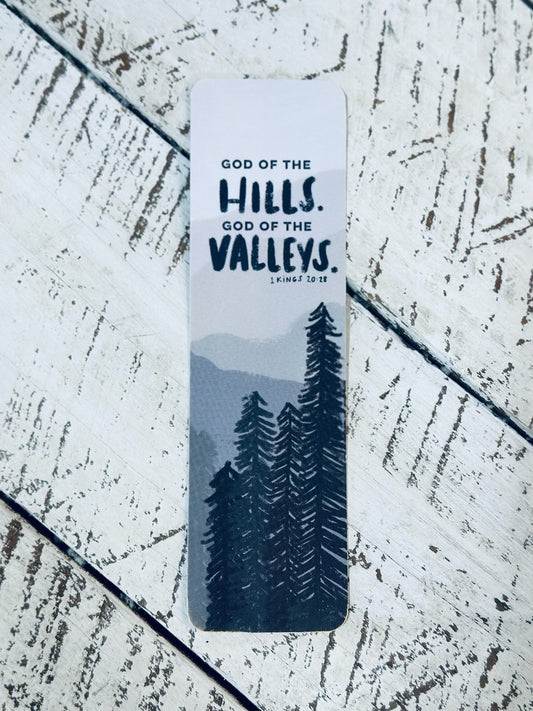 God Of The Hills & Valleys Bible Bookmark