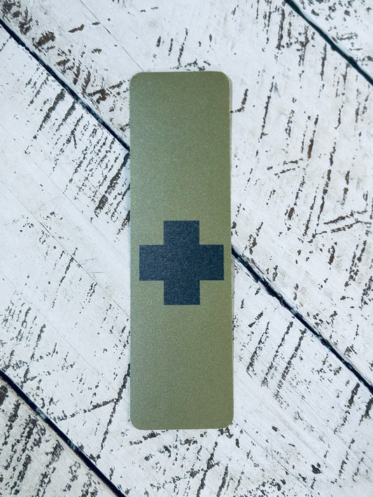 Army Green Cross Bible Bookmark