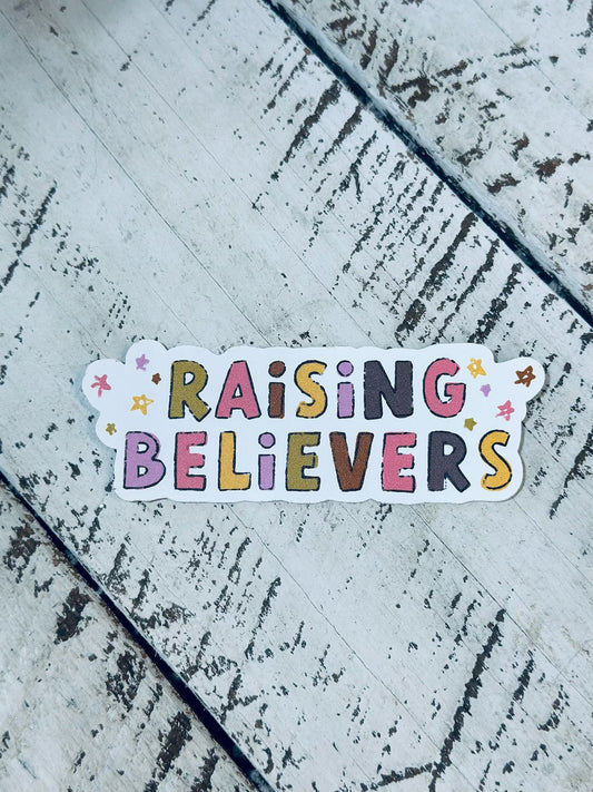 Raising Believers Bible Sticker