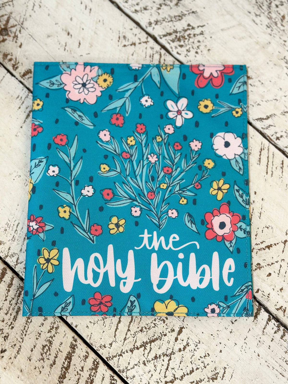 Blue Floral Bible Slip Cover