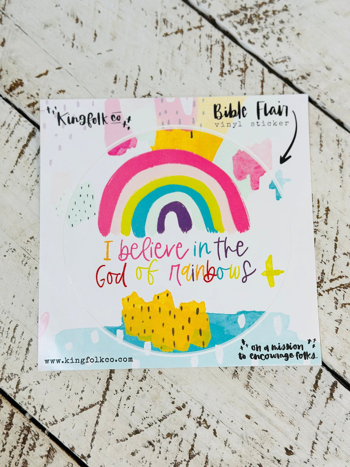 God Of Rainbows Bible Vinyl Sticker