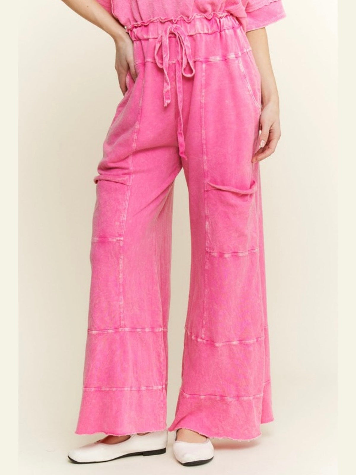 Mineral Wash Wide leg lounge pants
