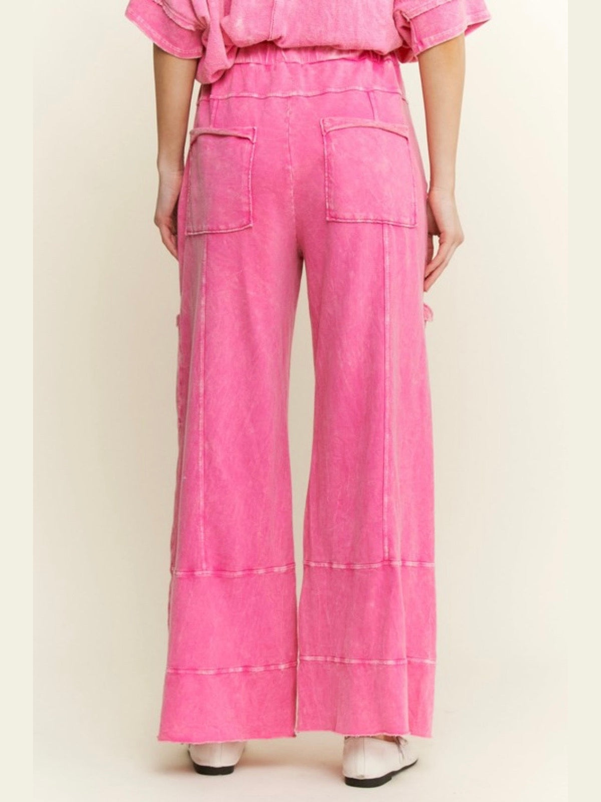 Mineral Wash Wide leg lounge pants