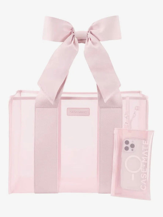 Case-Mate Ballet Pink Bow Jelly Tote Bag