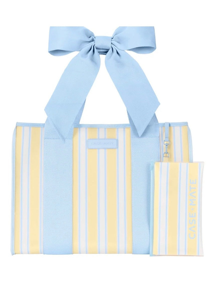 Case-Mate Cabana Stripe Bow Jelly Tote Bag