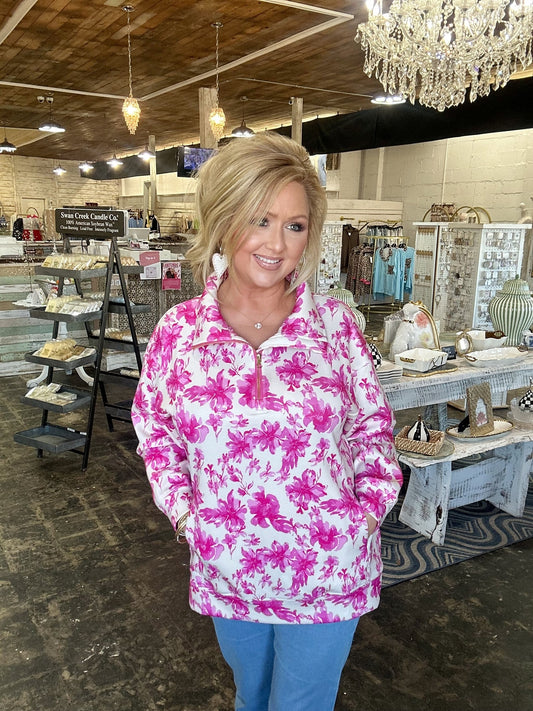 Everyday Pullover- Pink Regal Blossom